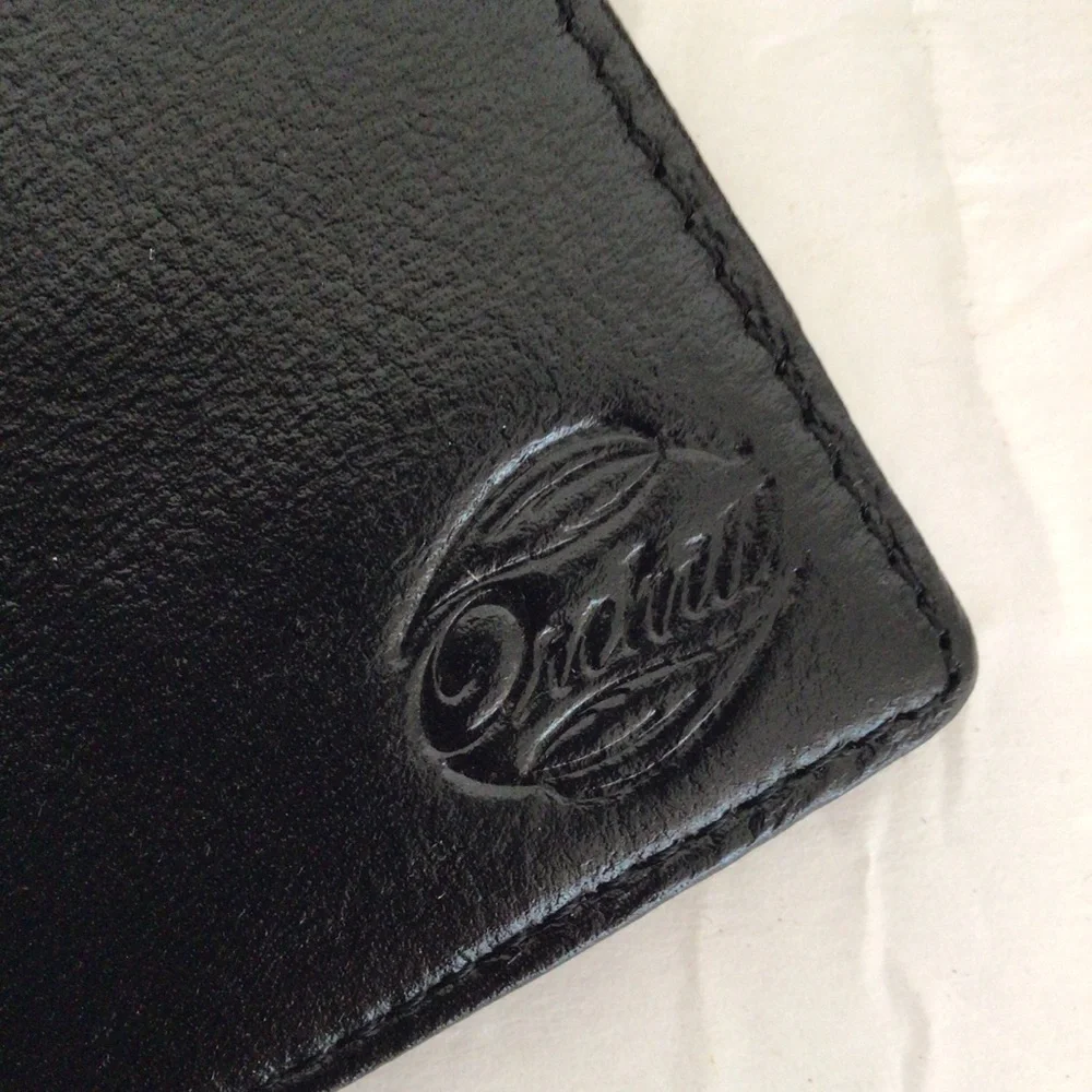 ORCHILL BLACK LEATHER CARD HOLDER WALLET NWOT
